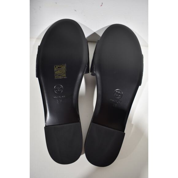 Chanel 23P Black Chain Gold CC Logo Quilted Mules Slide Sandal Slip On Flat 38 - Picture 12 of 12